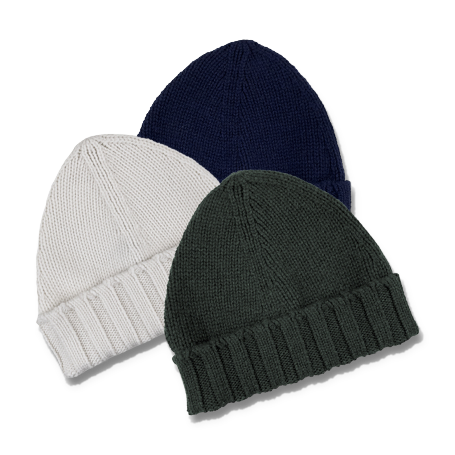 Knitted Pure Cashmere Beanie in Marine Blue – Cad & The 