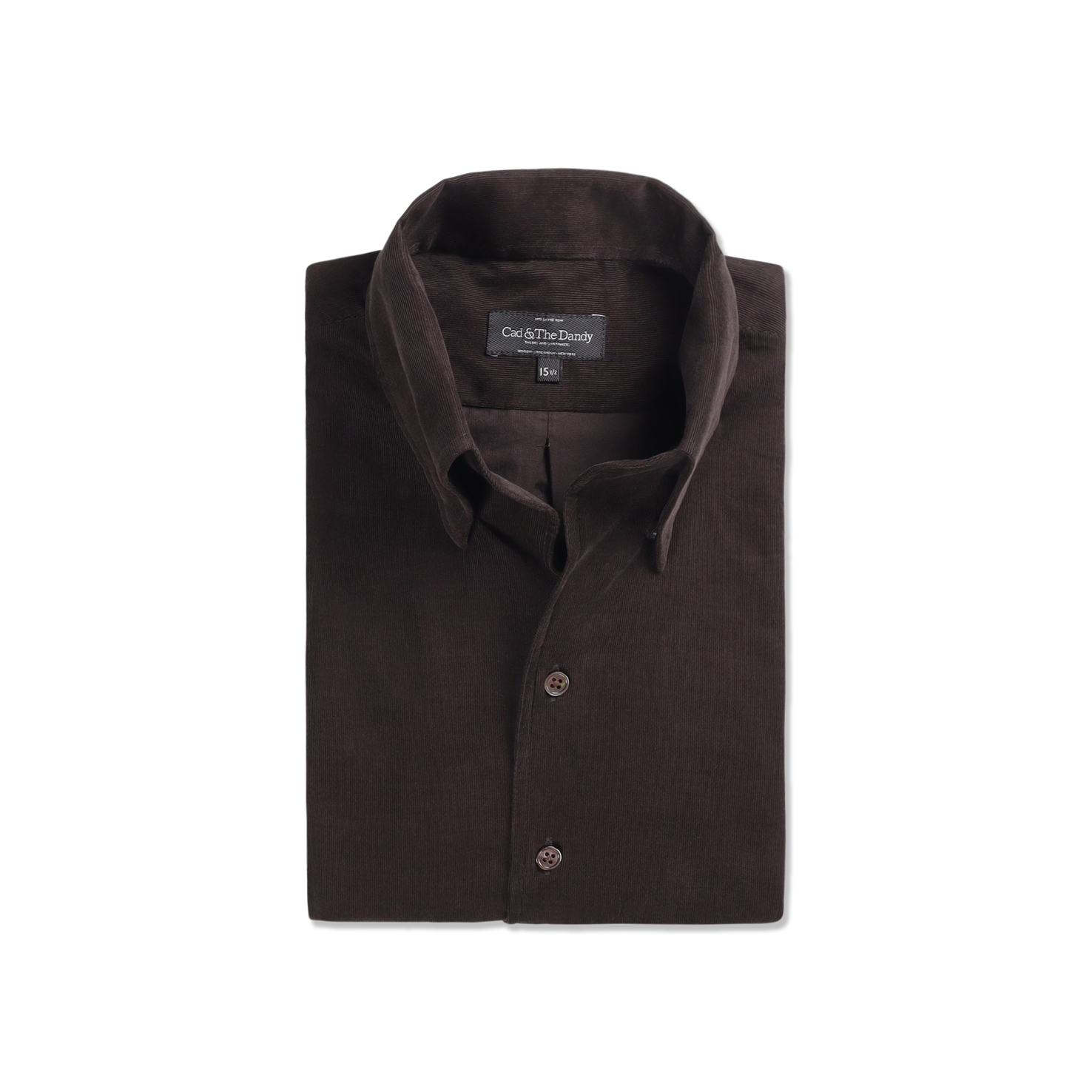 One Piece Collar Shirt in Mink Brown Micro Corduroy – Cad & The