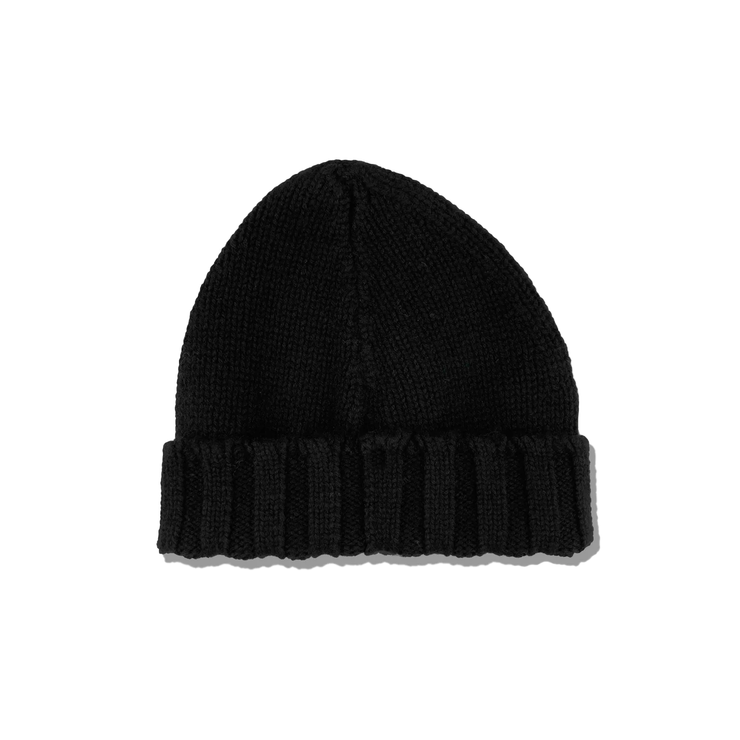 Black pure fashion cashmere beanie hat cable and rib knit