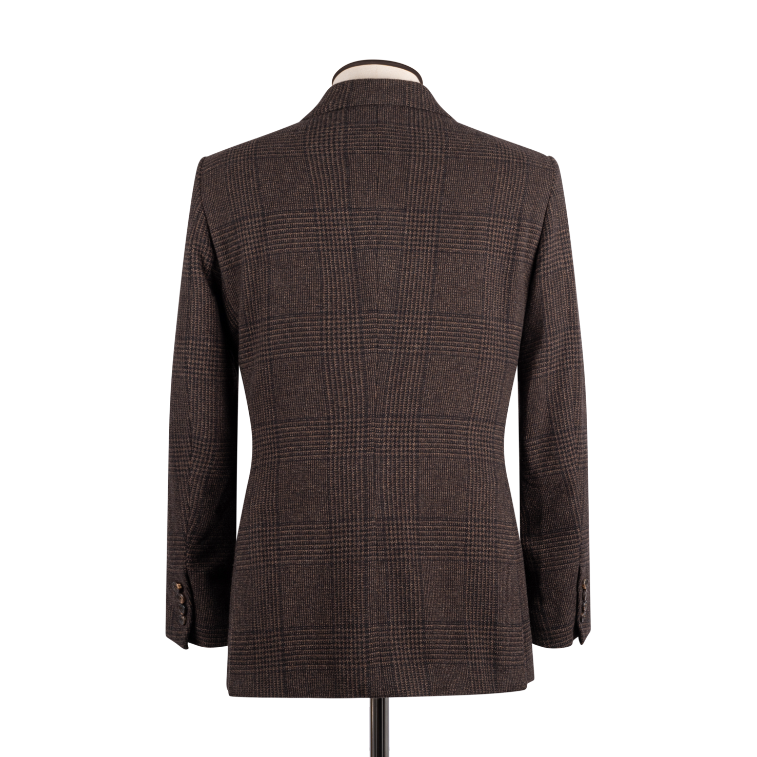 Single Breasted Notch Lapel Jacket in Chocolate Brown Glen