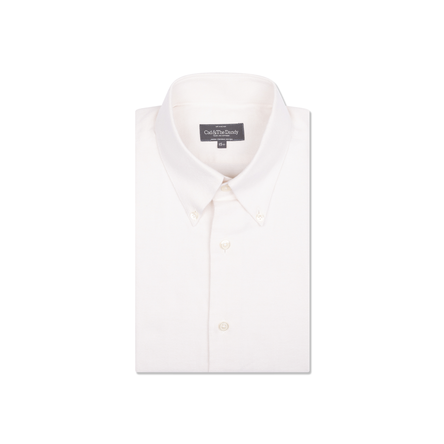 slim fit dress slacks Button Down Collar Shirt in Cream Flannel 17.5