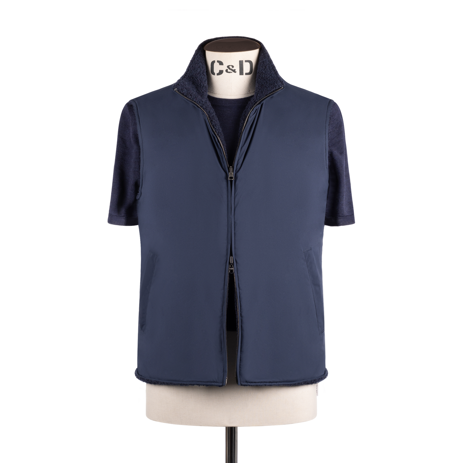 Technical Zip Gilet in Navy – Cad & The Dandy New York