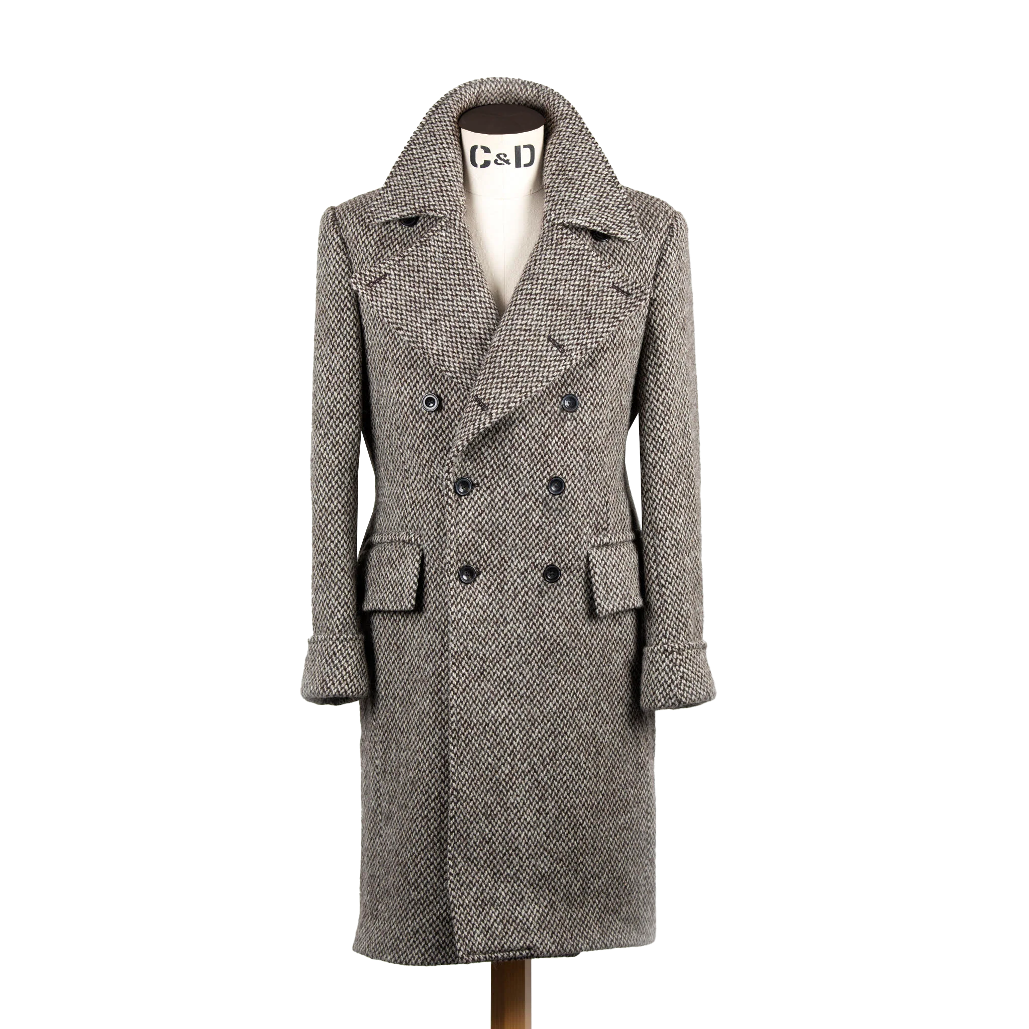 Greatcoat in Cream Barlycorn Wool Cad The Dandy New York