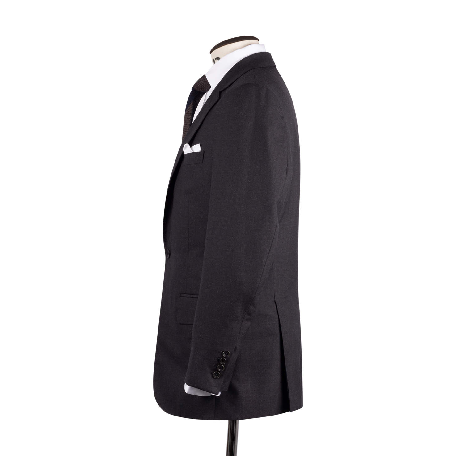 Single Breasted Classic Notch Suit in Grey Hopsack – Cad Single Breasted Classic Notch Suit in Grey Hopsack – Cad