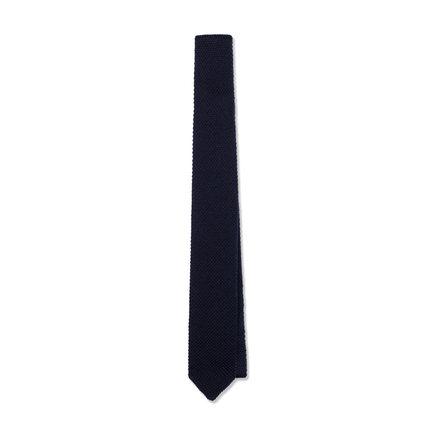 argue ストール　SQUARE WOOL GAUZE STOLE NAVY Wool Knitted Tie in Navy Blue – Cad & The Dandy New York