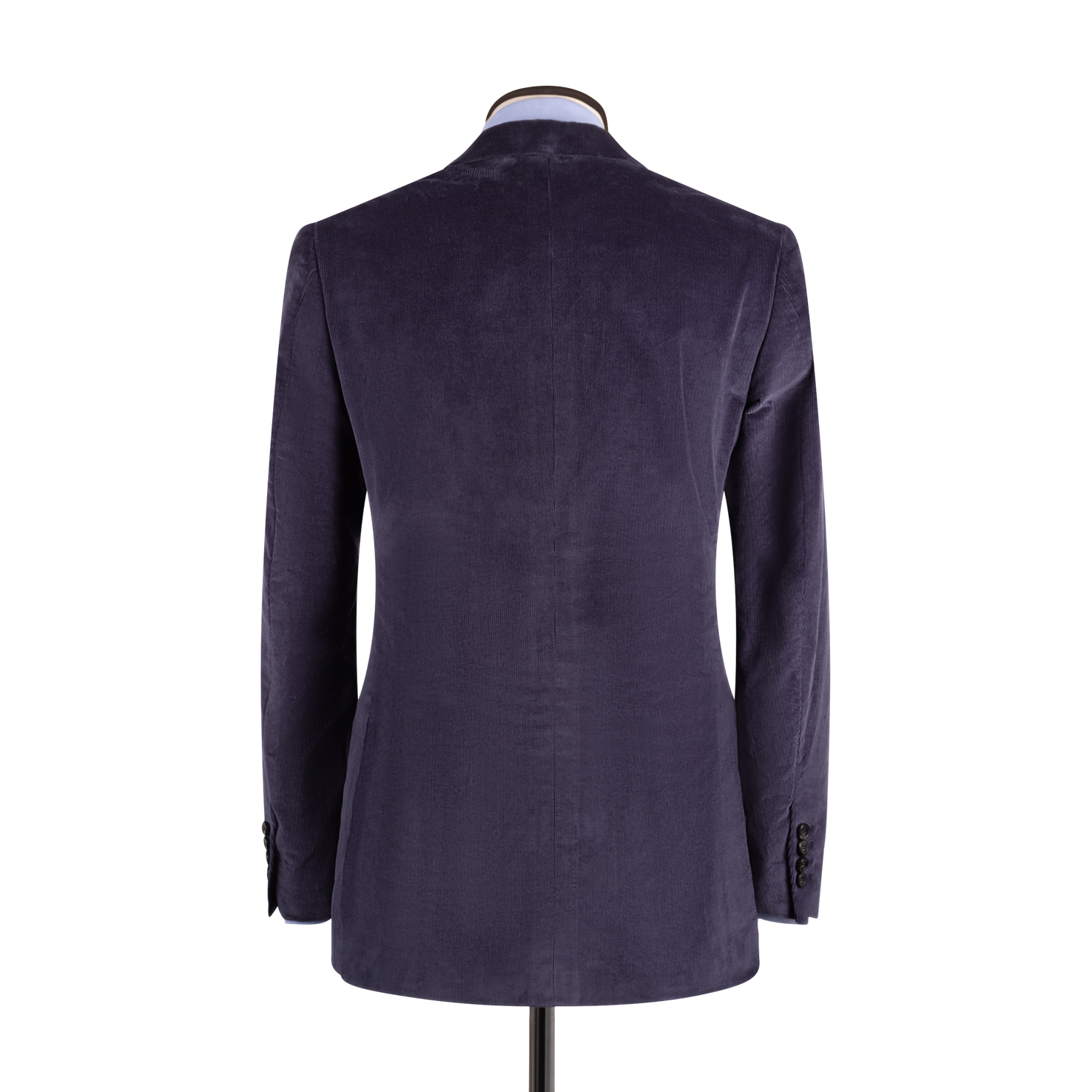 Single Breasted Notch Lapel Jacket in Navy Corduroy – Cad