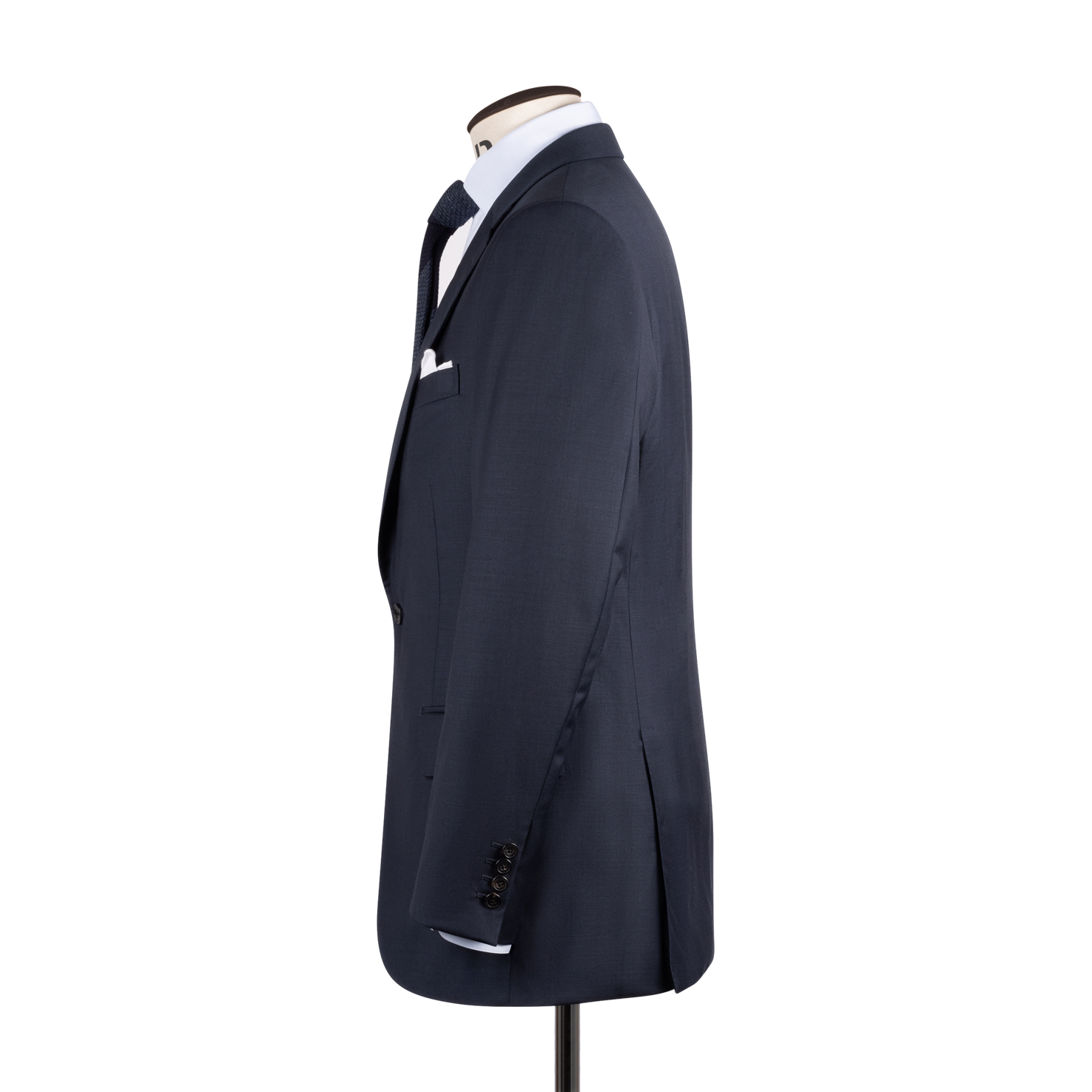 Single Breasted Classic Notch Suit in Navy Hopsack – Cad & The