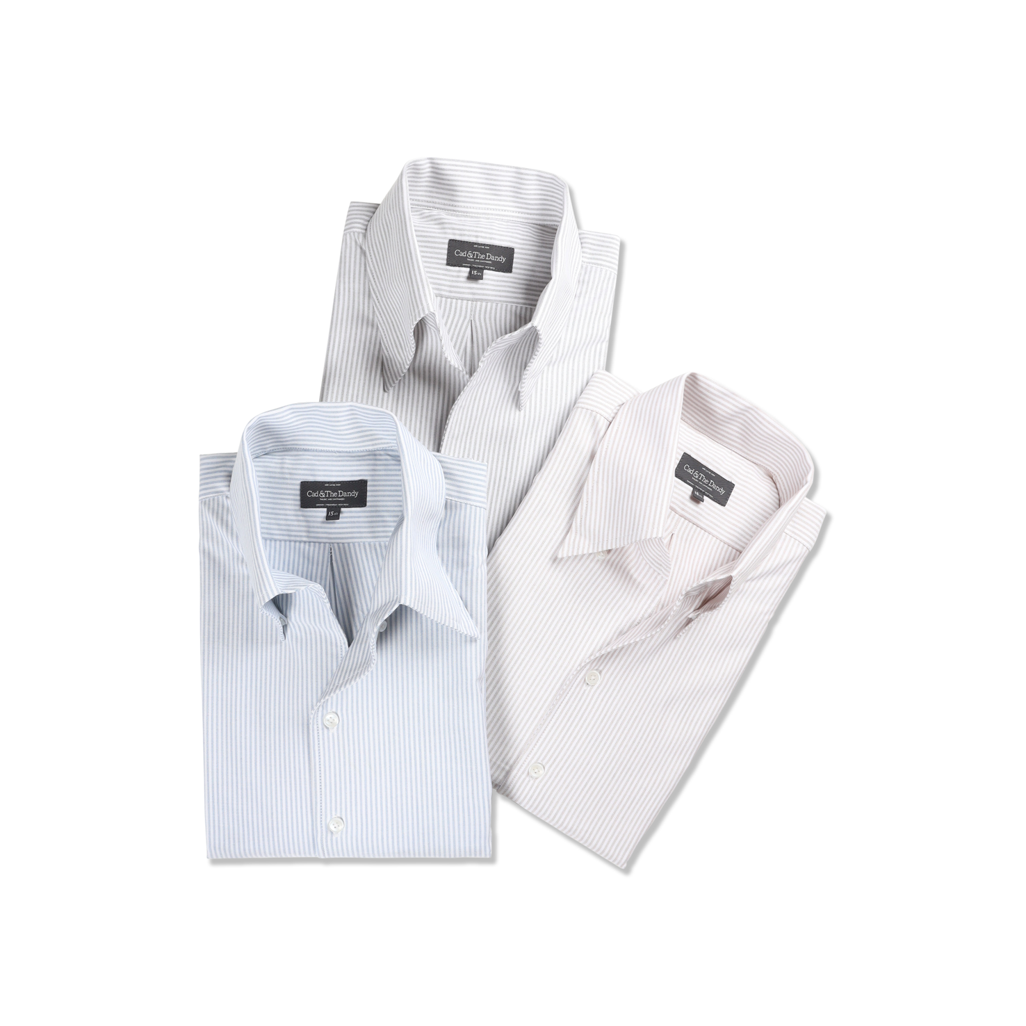 One Piece Collar Shirt in Cream Stripe Oxford – Cad & The Dandy