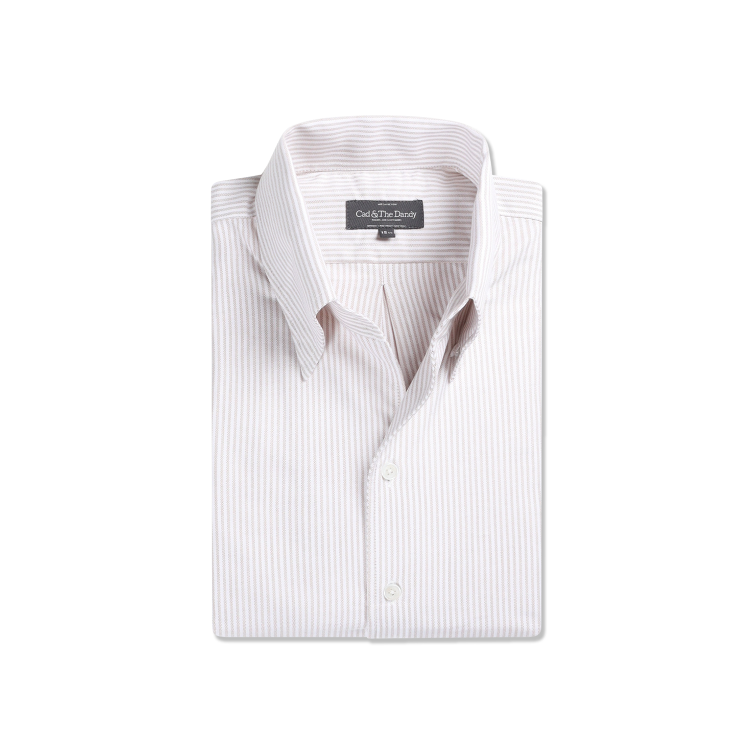 men's cream dress shirt One Piece Collar in Stripe Oxford 16 Collection:Mabel Cotton Summer Dress Womens Size:MOM-2XL Lightweight with subtle texture