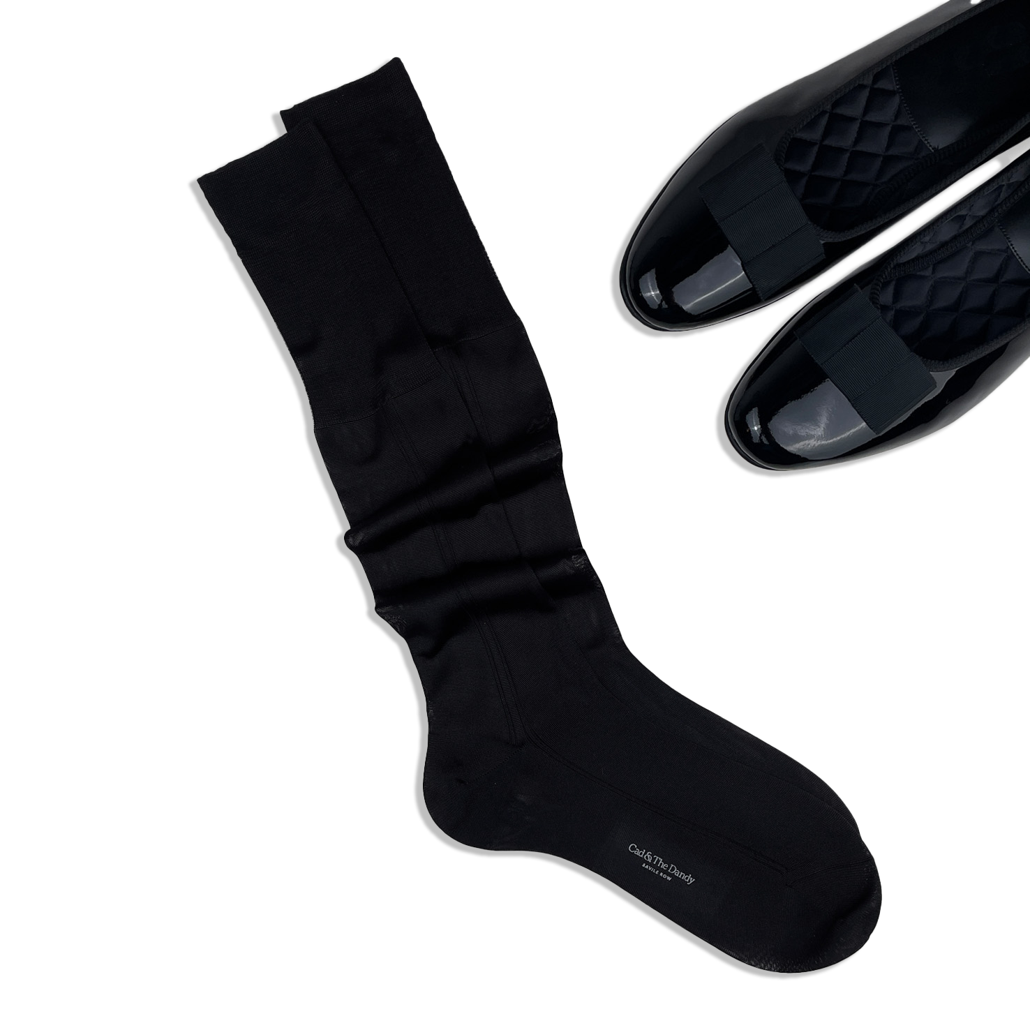 Dress Socks in Black Silk S/M Dress Socks in Black Silk S/M