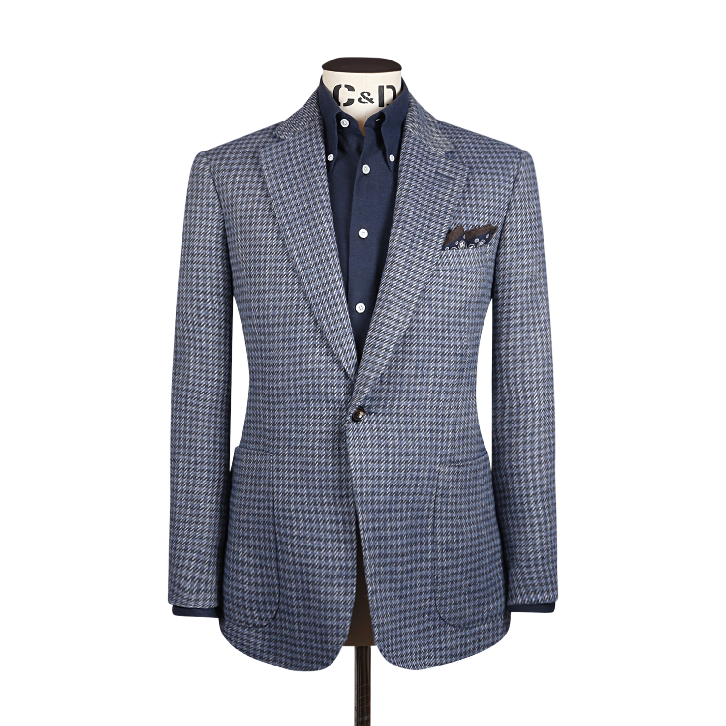 【ALUDE SELECT】blue check tweed jacket ALUDE SELECT】blue check tweed jacket | 【ALUDE】韓国メンズ