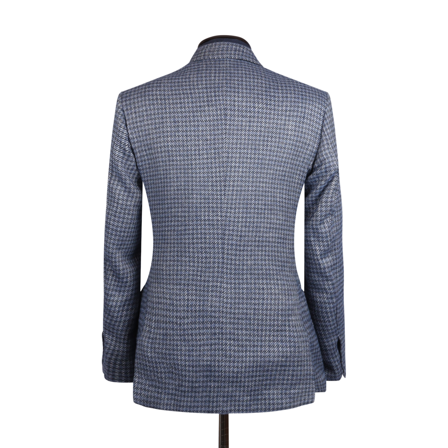 Single Breasted Notch Jacket in Blue Italian Tweed – Cad