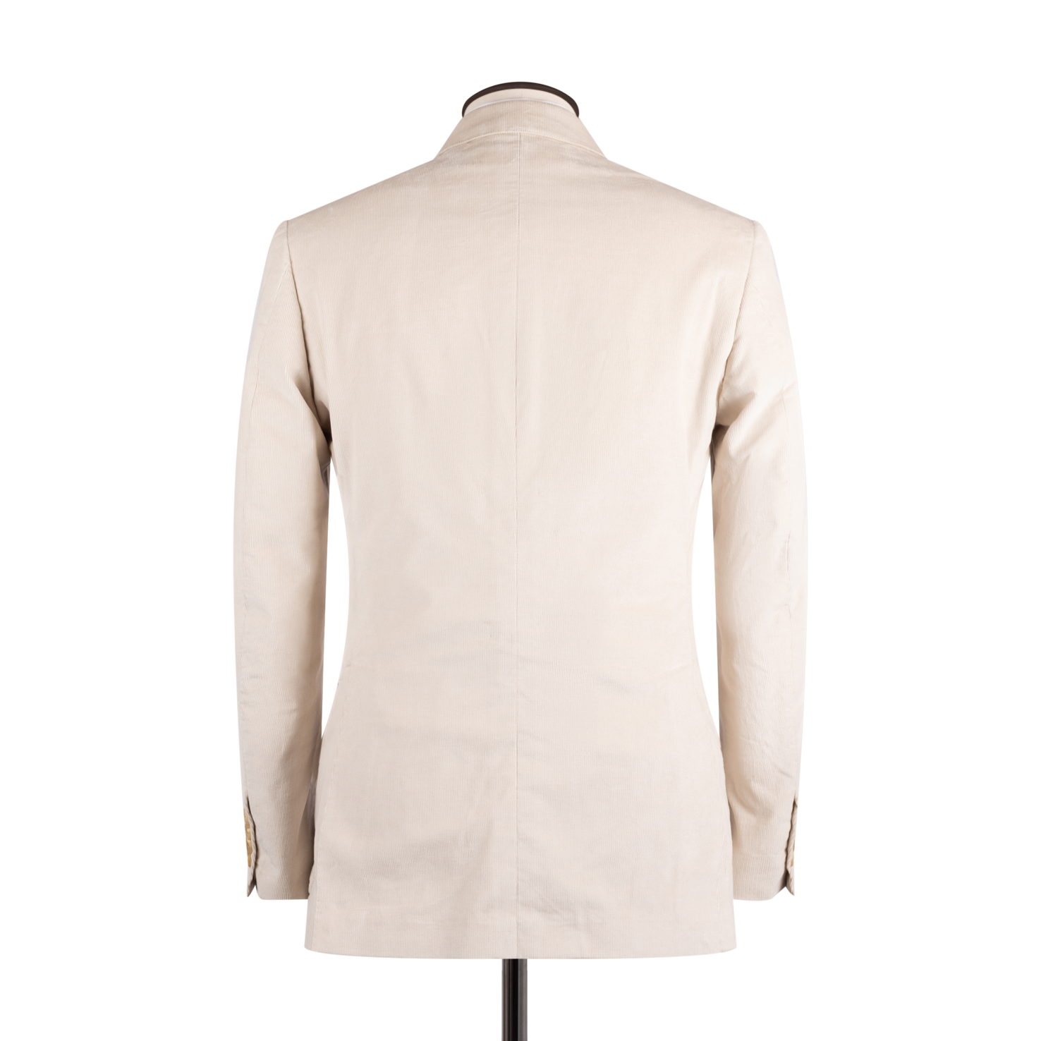 Double Breasted Peak Lapel Suit in Stone Corduroy – Cad