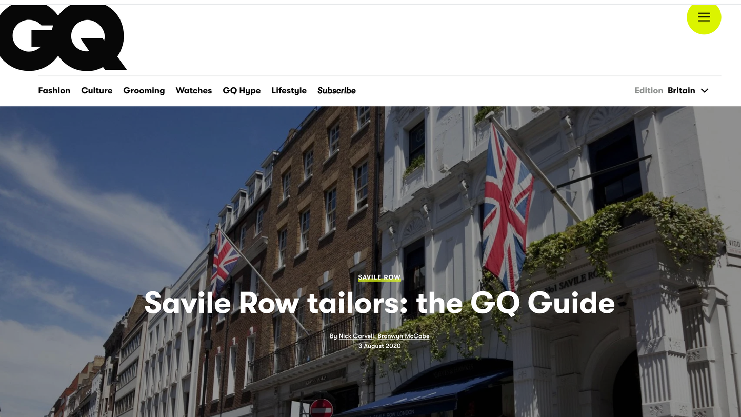 GQ – Savile Row Guide