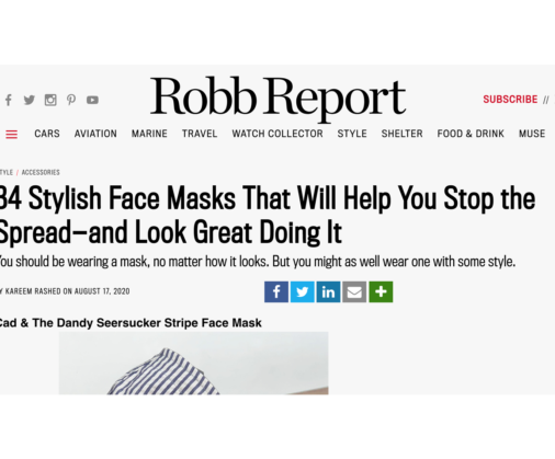 Robb Report – Best Cloth Face Masks