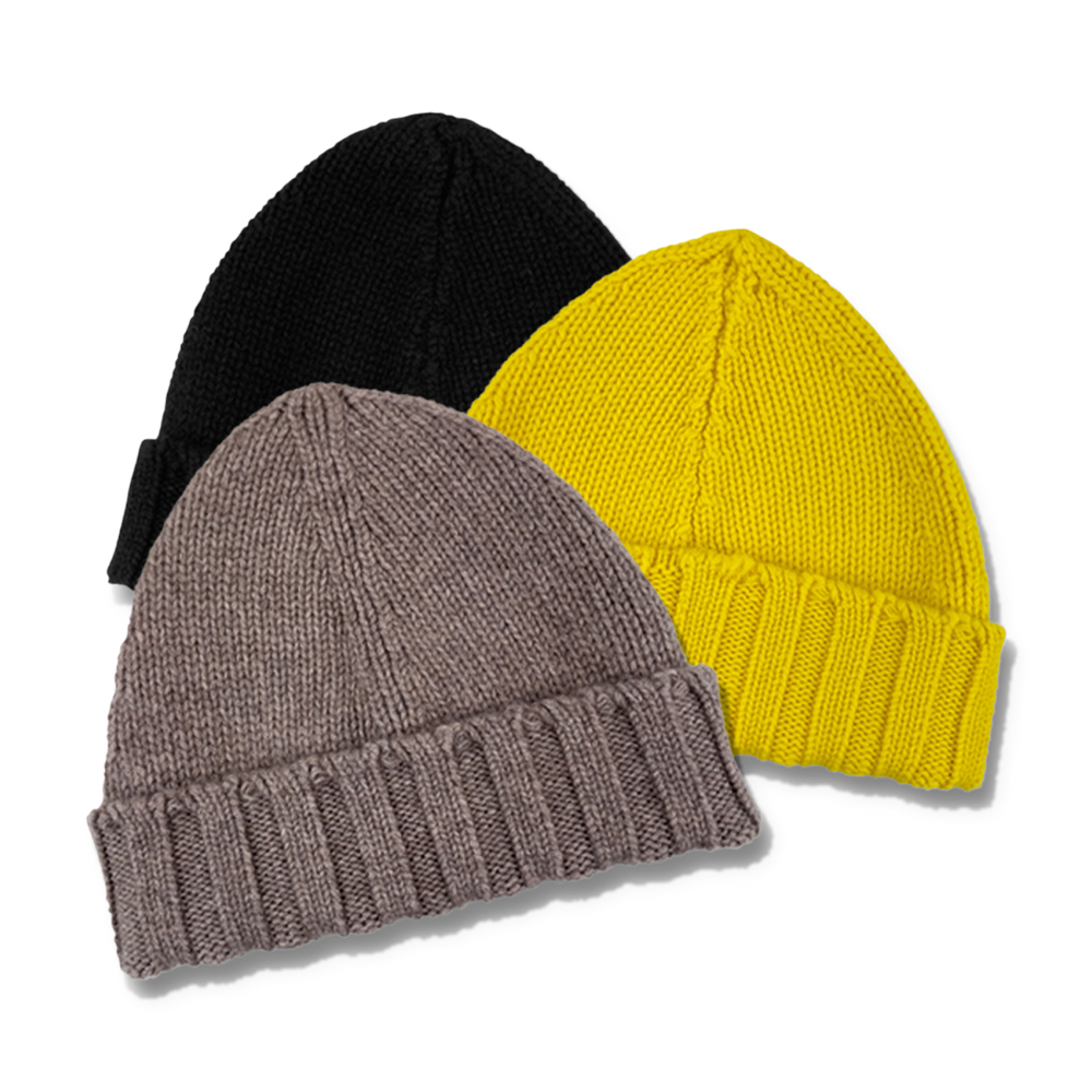 
                  
                    Knitted Pure Cashmere Beanie in Flash
                  
                