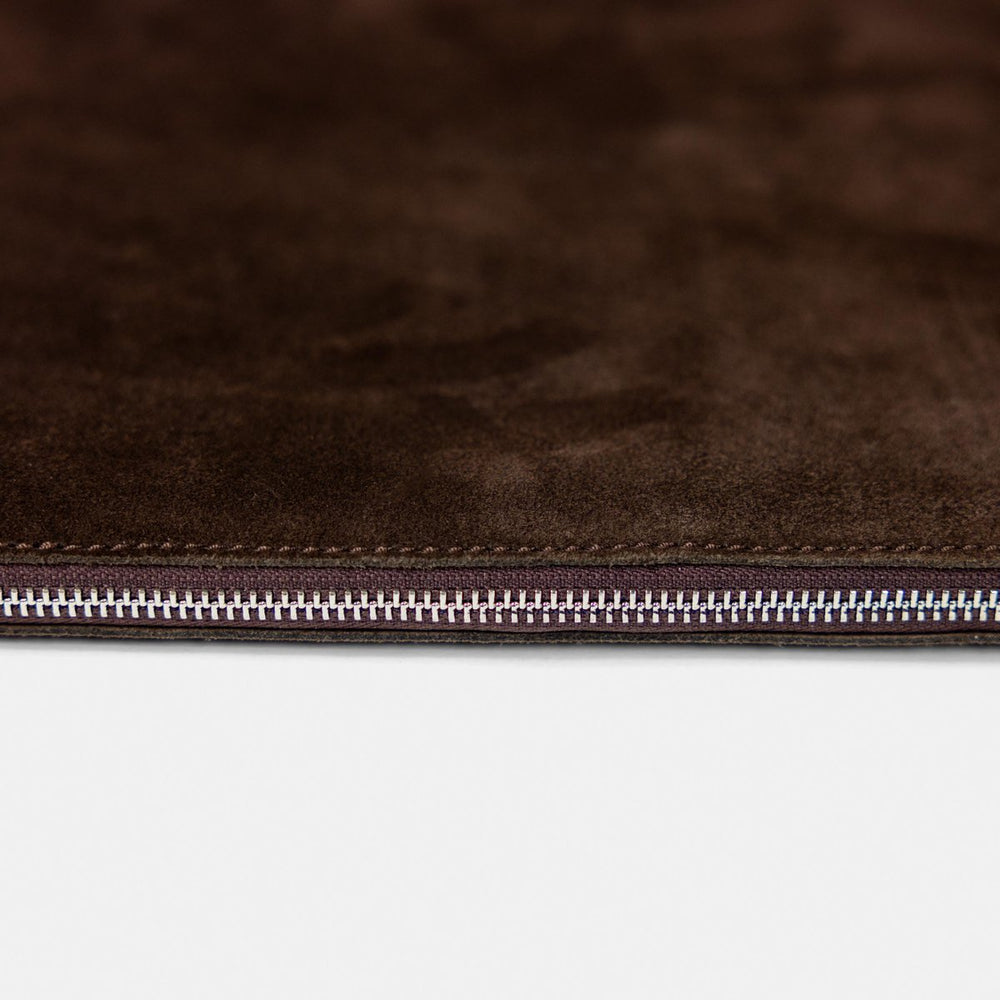 
                  
                    Laptop Sleeve in Chocolate Brown Suede
                  
                
