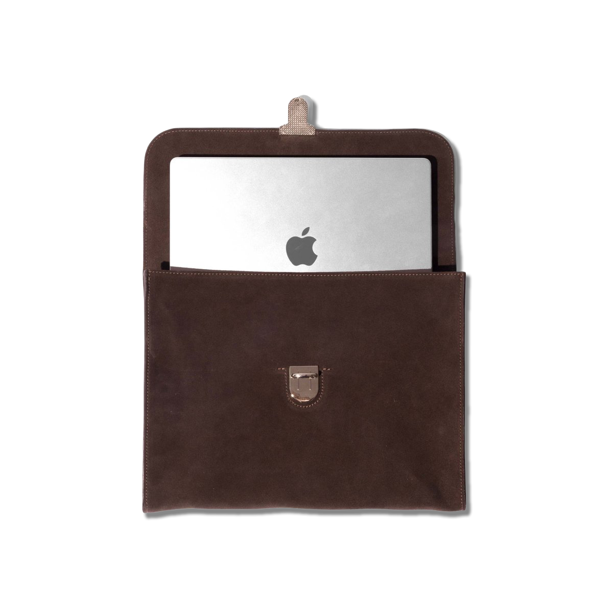
                  
                    Laptop Portfolio in Brown Suede
                  
                