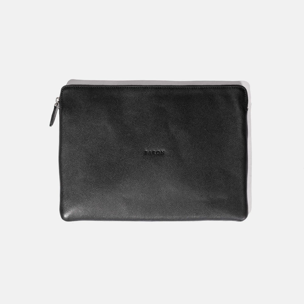 Laptop Sleeve in Black Epsom Leather