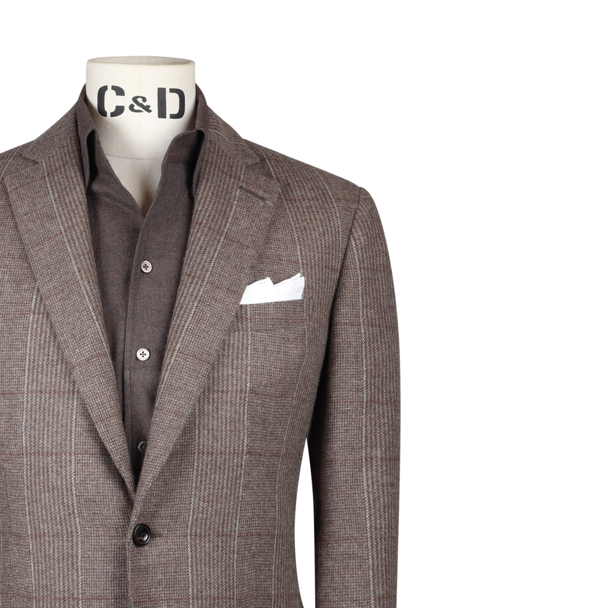 
                  
                    Single Breasted Notch Jacket in Cashmere Russell Check
                  
                