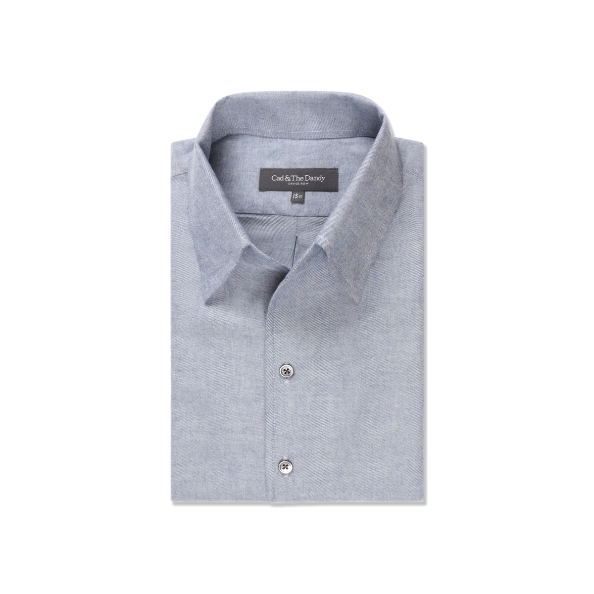
                  
                    One Piece Collar Shirt in Mid Blue Flannel
                  
                