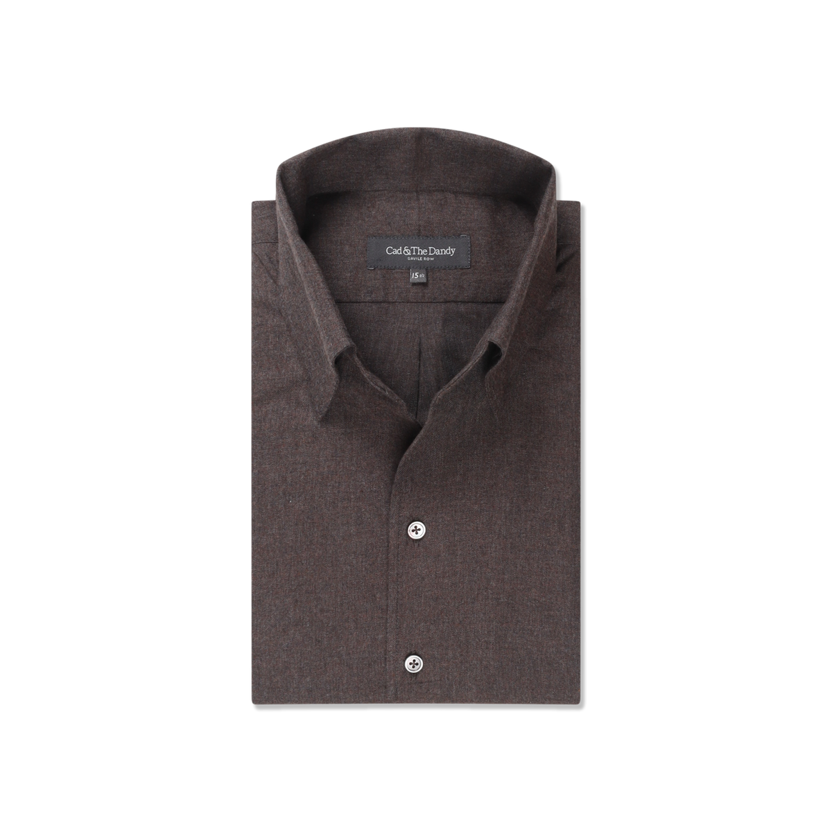 
                  
                    One Piece Collar Shirt in Brown Flannel
                  
                