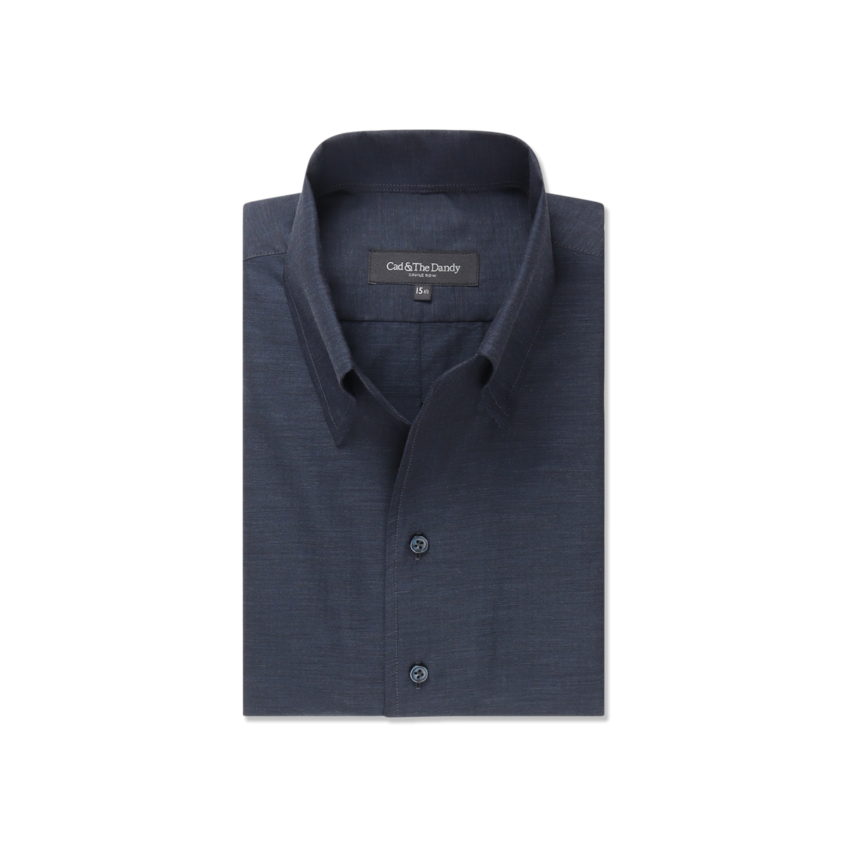 
                  
                    One Piece Collar Shirt in Slate Herringbone
                  
                