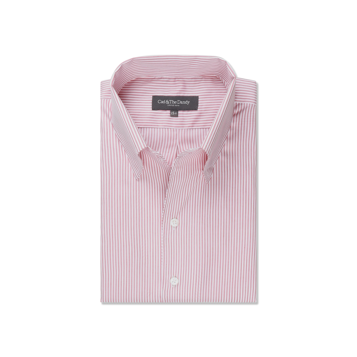 
                  
                    One Piece Collar Shirt in Soft Red Stripe
                  
                