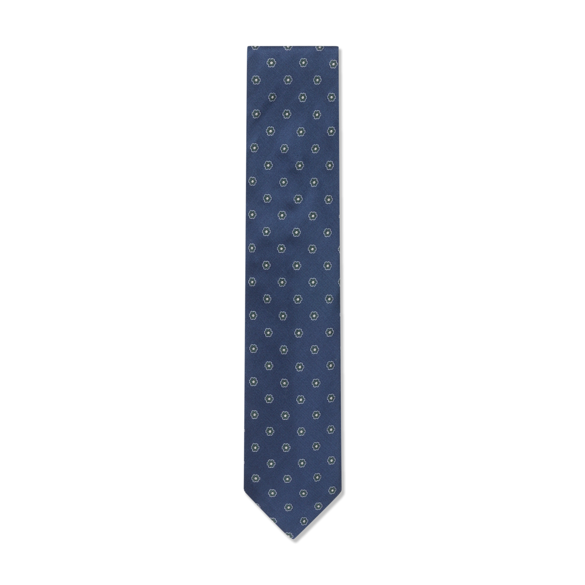 
                  
                    Navy Motif Tie in Navy Cotton Silk
                  
                