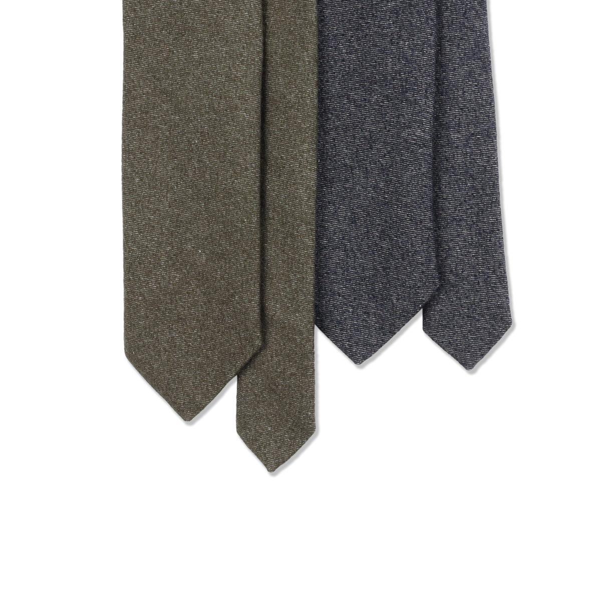 
                  
                    Denim Wool Tie in Moss Green
                  
                