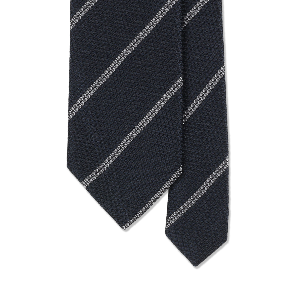 
                  
                    Classic Grenadine Tie in Navy Double Stripe
                  
                