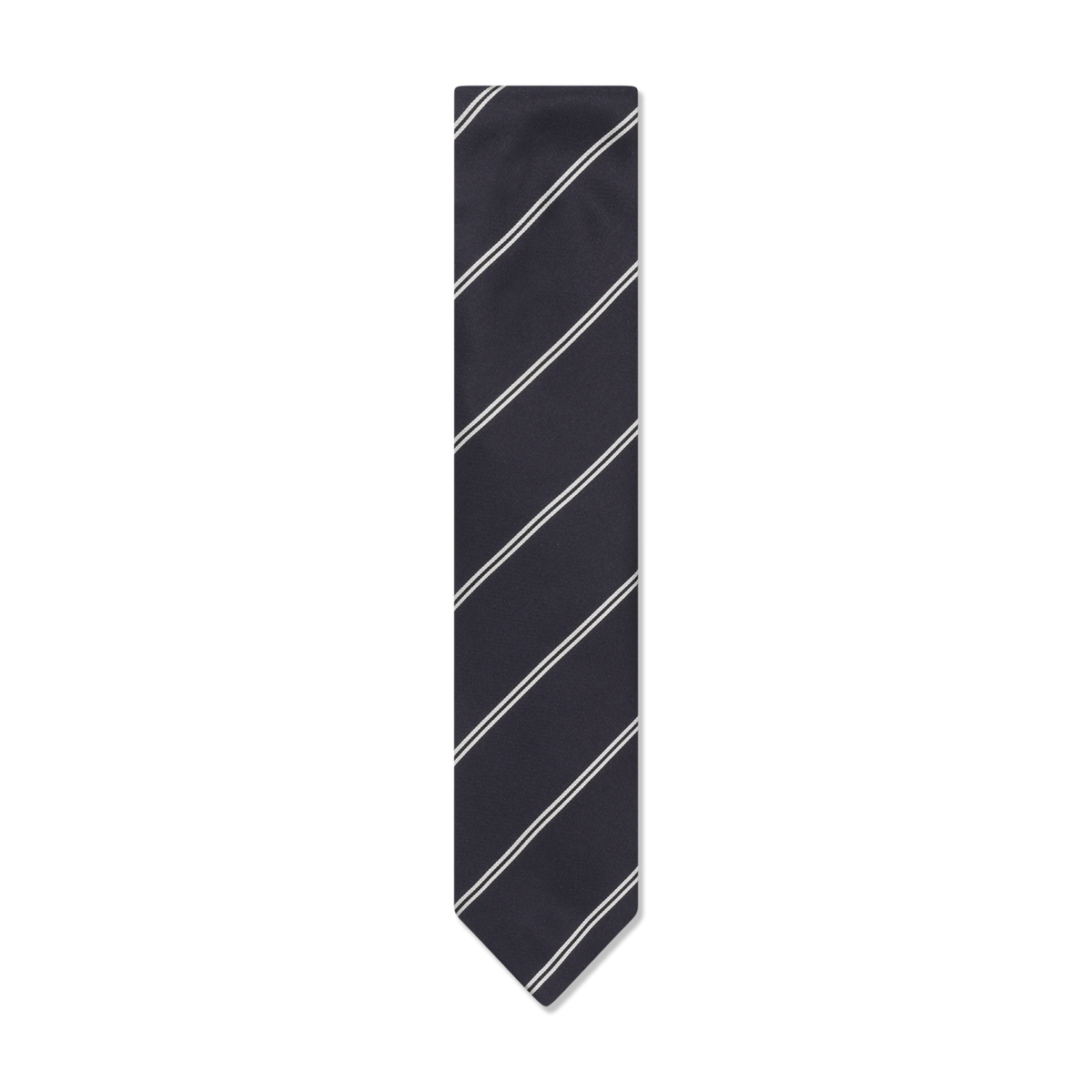 
                  
                    Dry Silk Double Repp Tie in Navy
                  
                