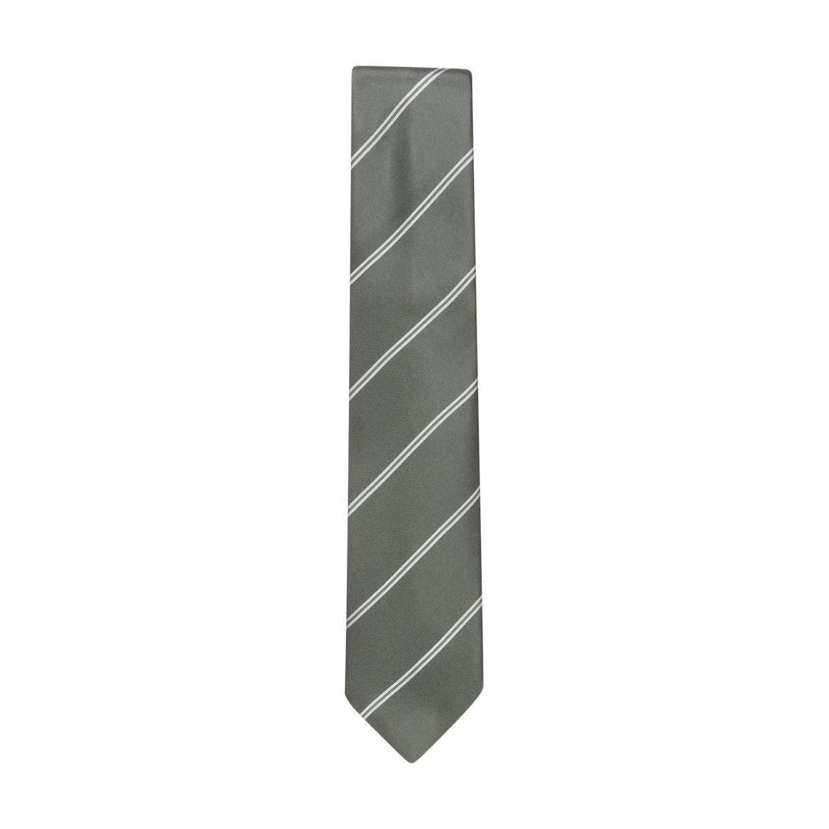 
                  
                    Dry Silk Double Repp Tie in Olive
                  
                