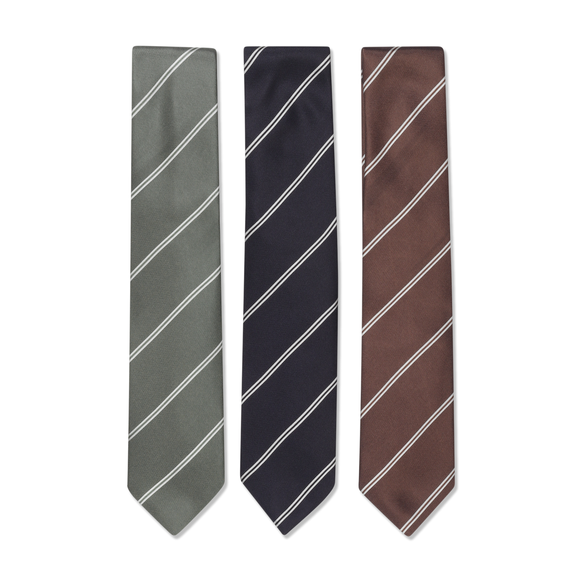 
                  
                    Dry Silk Double Repp Tie in Navy
                  
                