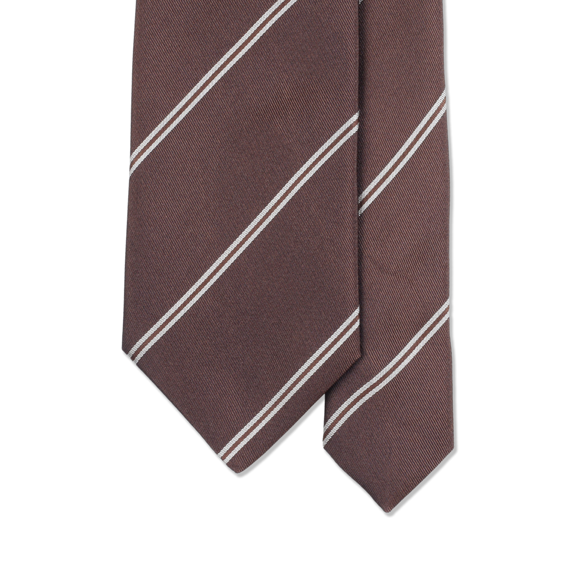 
                  
                    Dry Silk Double Repp Tie in Chocolate
                  
                