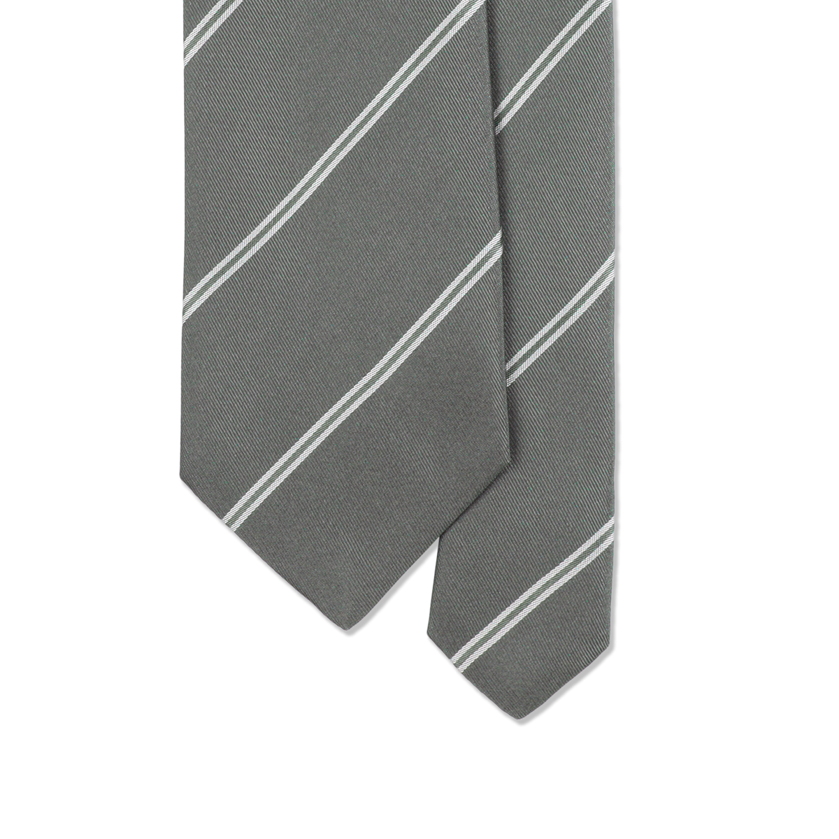 
                  
                    Dry Silk Double Repp Tie in Olive
                  
                