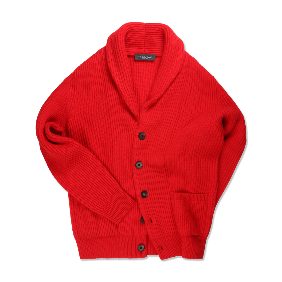 
                  
                    Donegal Shawl Cardigan in London Red
                  
                