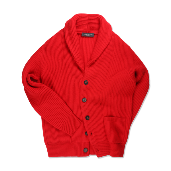 Donegal Shawl Cardigan in London Red