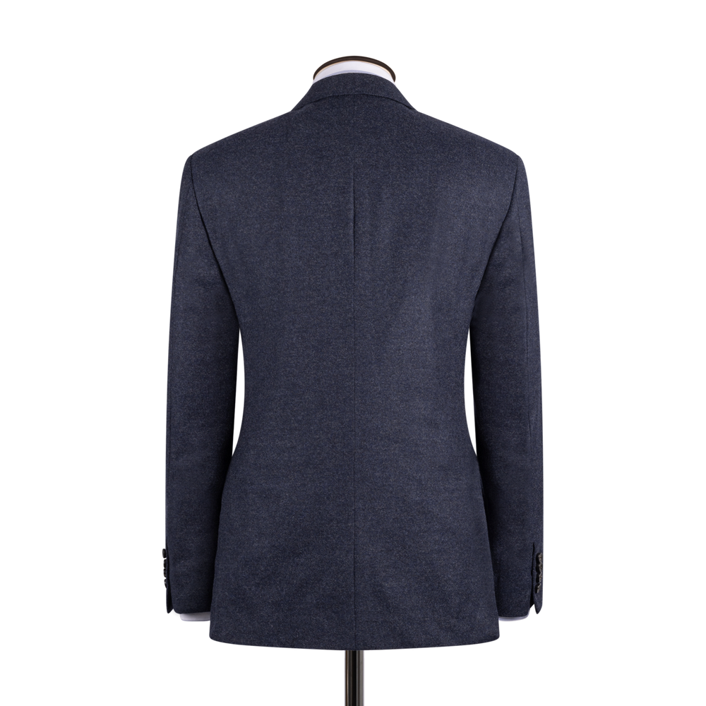 
                  
                    Notch Lapel Jacket in Airforce Blue Wool Cashmere
                  
                