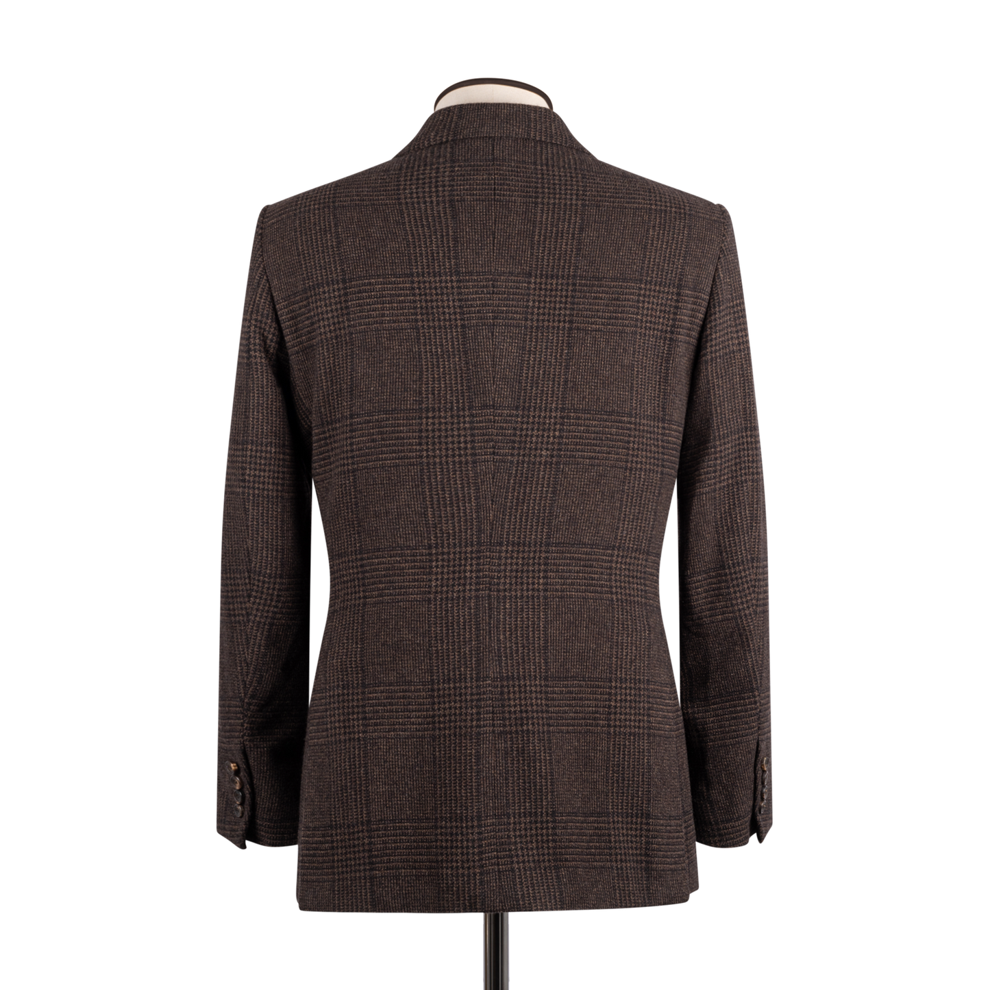 
                  
                    Single Breasted Notch Lapel Jacket in Chocolate Brown Glen Check
                  
                