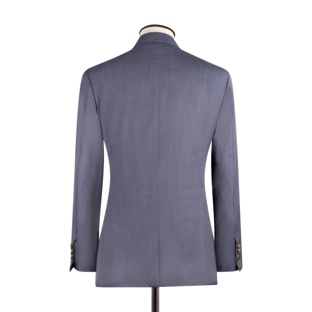 
                  
                    Single Breasted Notch Lapel Jacket in Denim Blue Wool
                  
                