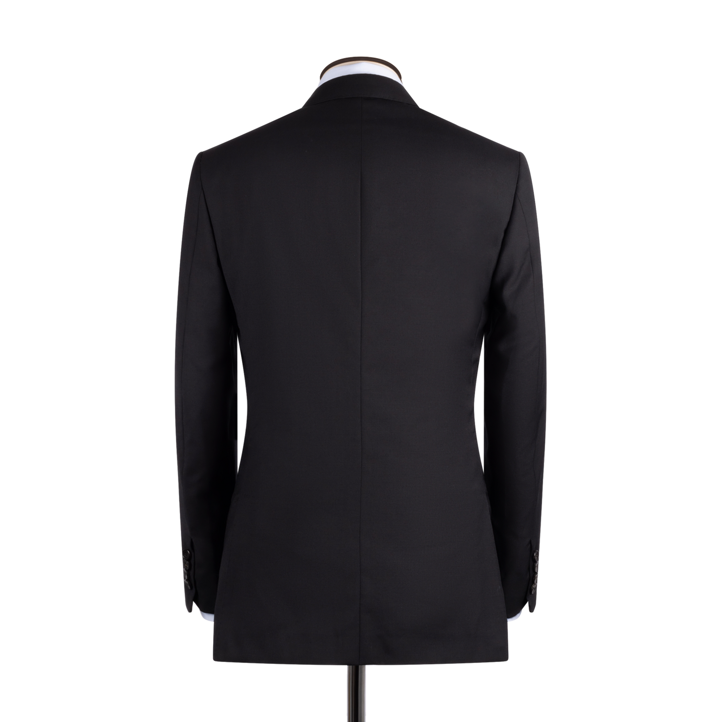 
                  
                    Single Breasted Notch Lapel Suit in Black Twill Wool
                  
                