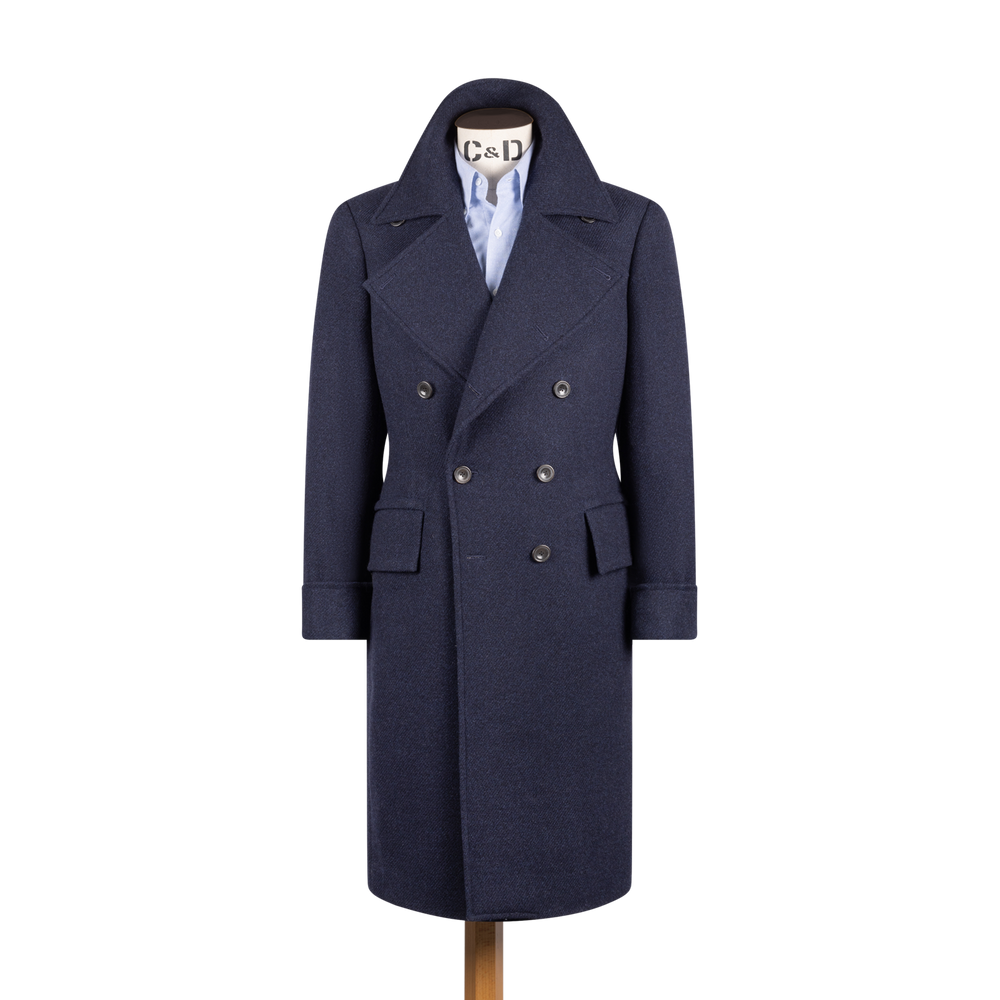 Greatcoat in Navy Twill Wool