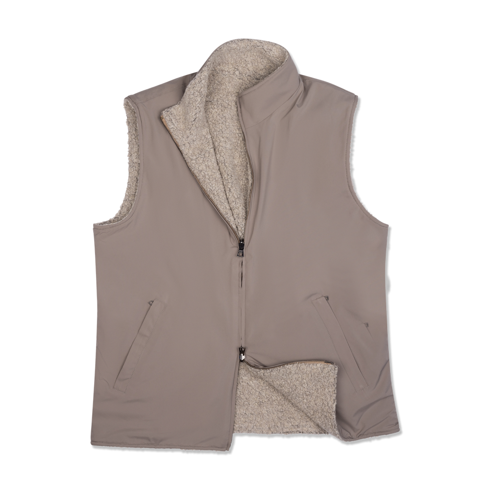 Technical Zip Gilet in Cream – Cad & The Dandy New York Technical Zip Gilet in Cream – Cad & The Dandy New York