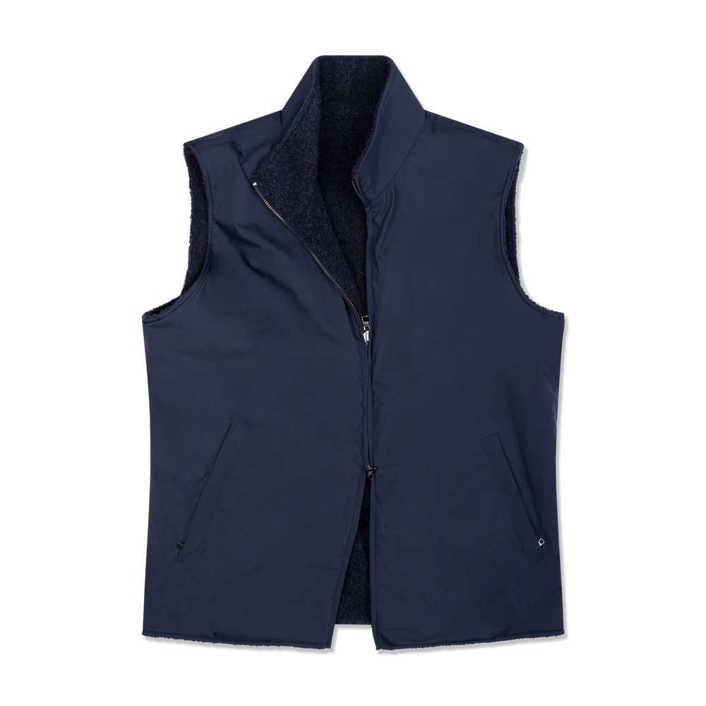 
                  
                    Technical Zip Gilet in Navy
                  
                