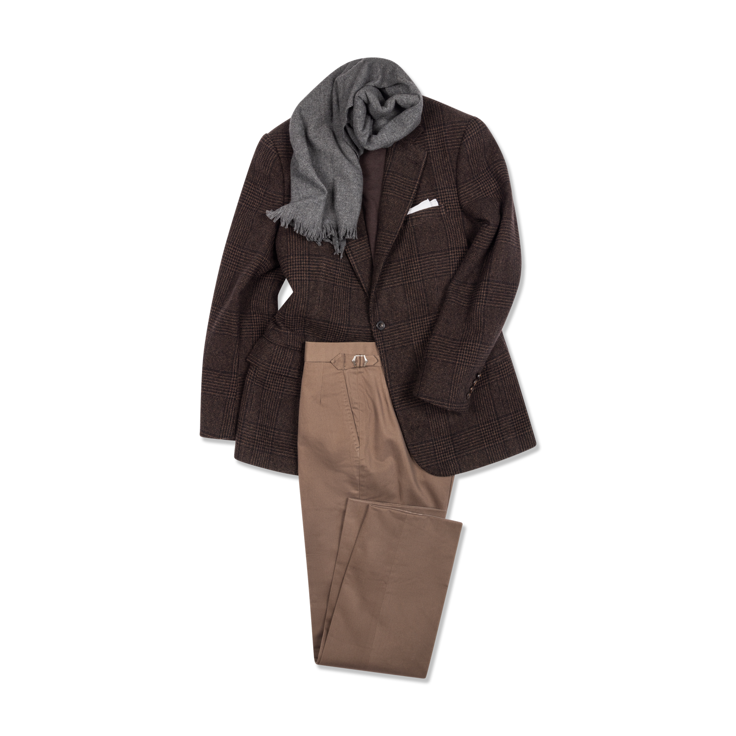 Single Breasted Notch Lapel Jacket in Chocolate Brown Glen Single Breasted Notch Lapel Jacket in Chocolate Brown Glen