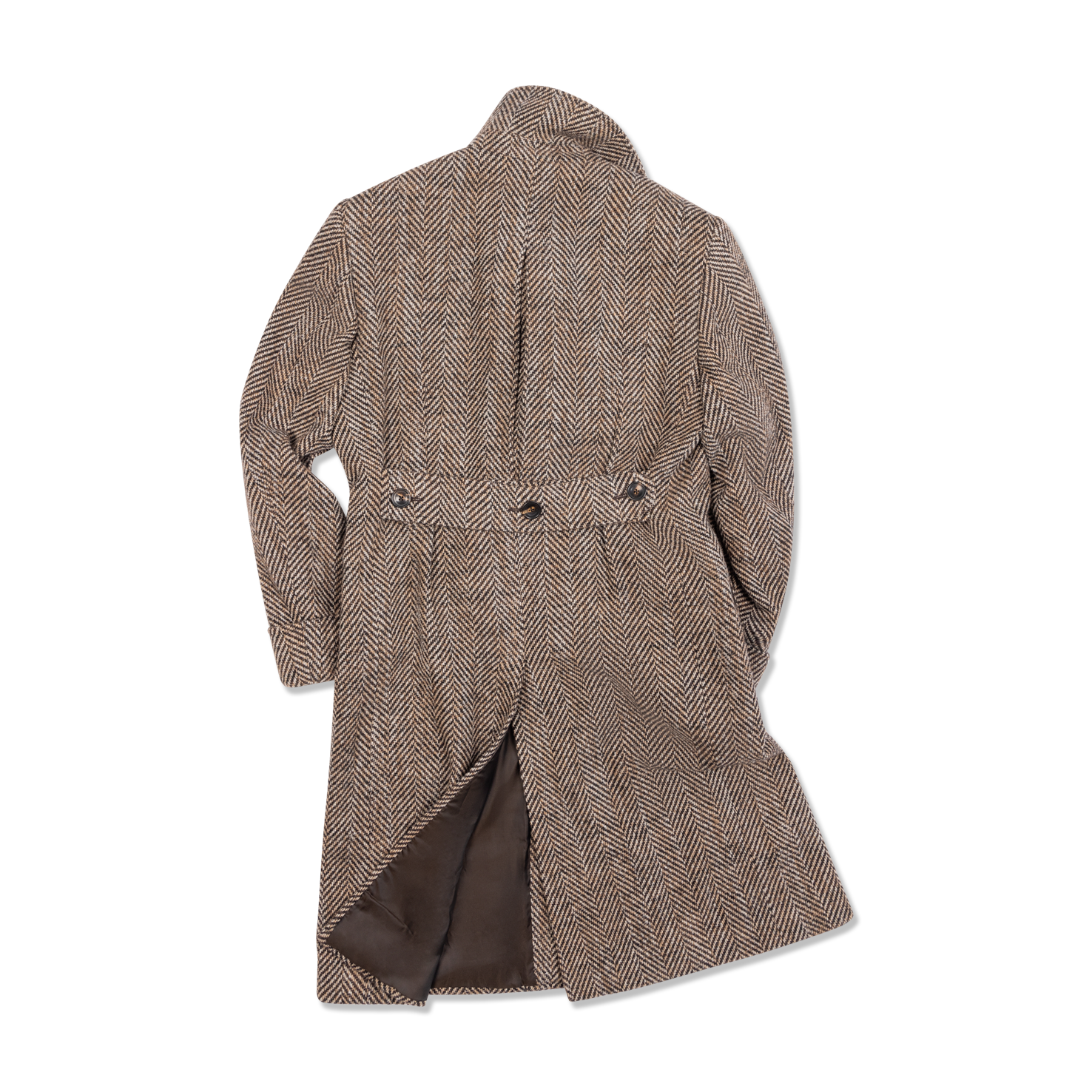 Greatcoat in Brown Herringbone Wool – Cad & The Dandy New York