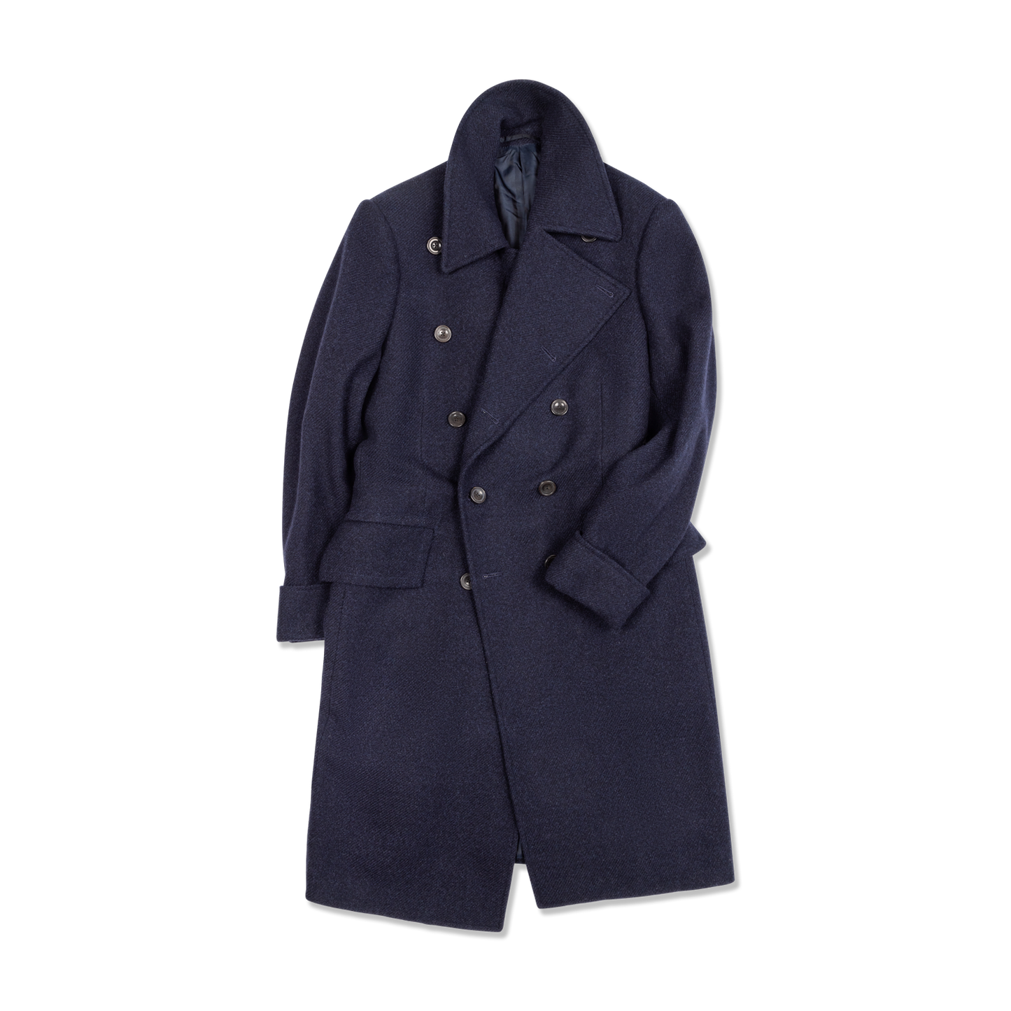 
                  
                    Greatcoat in Navy Twill Wool
                  
                