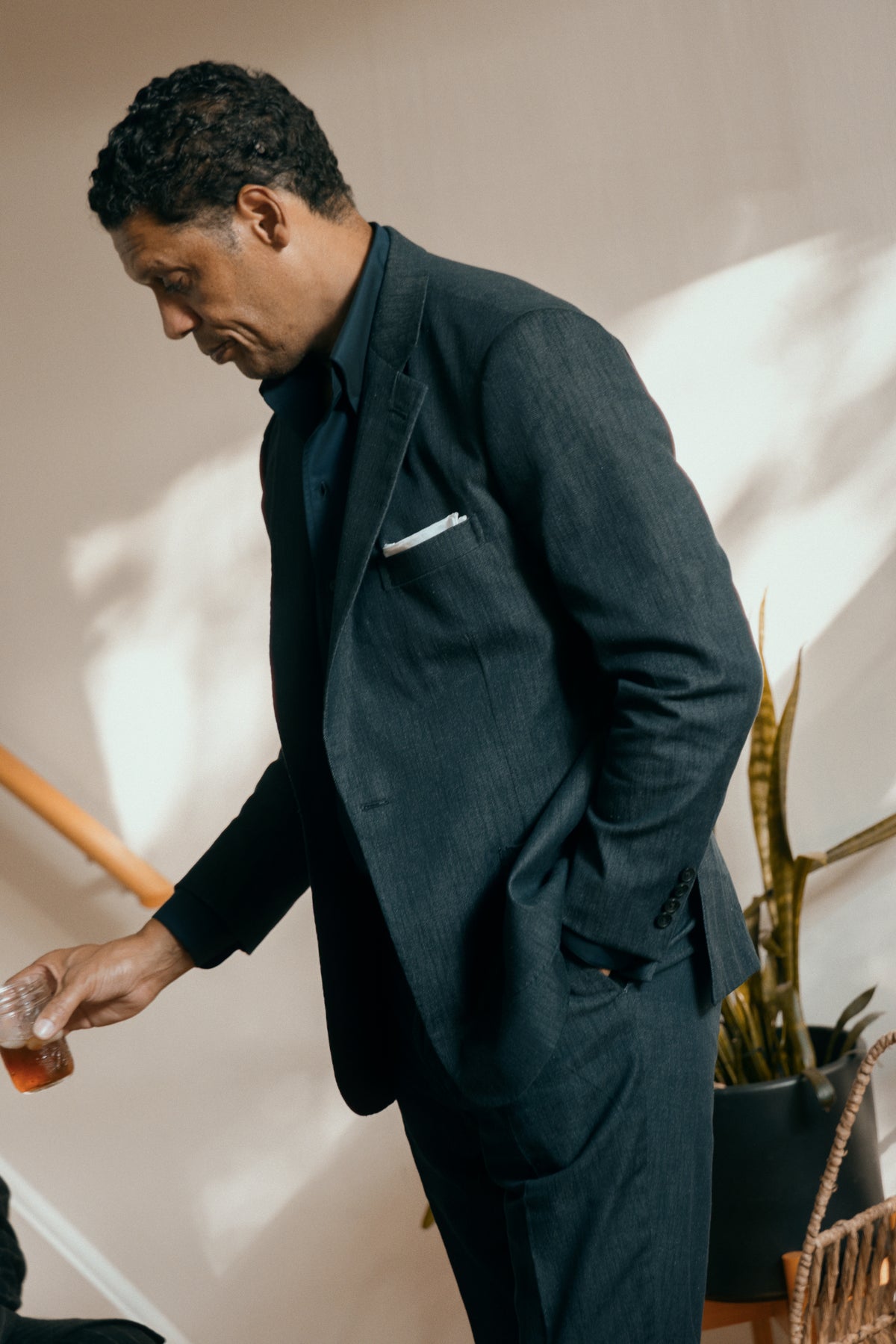 
                  
                    Single Breasted Notch Suit in Cotton Mohair Denim
                  
                