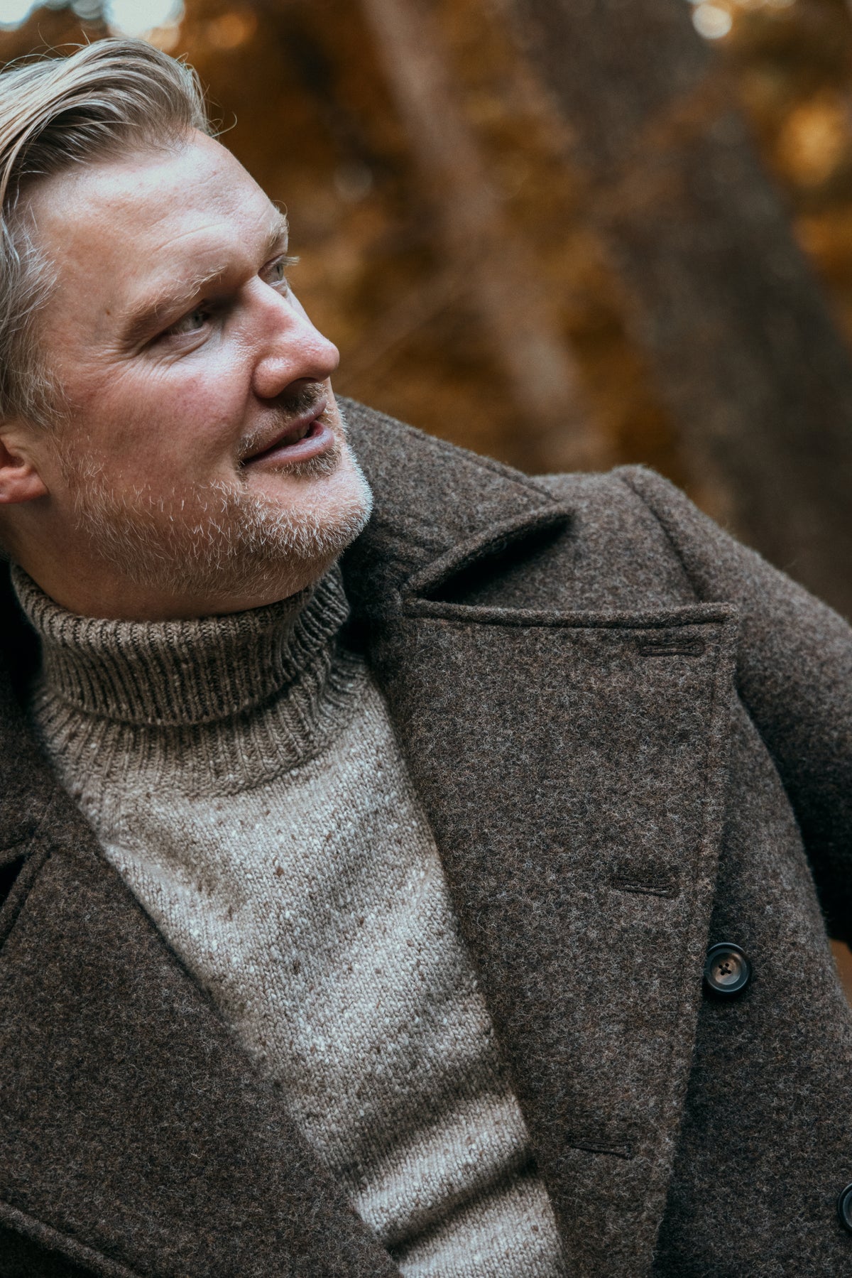 
                  
                    Greatcoat in Brown Brushed Melton
                  
                